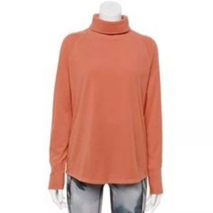 NWT Women's Tek Gear® Lightweight Fleece Turtleneck - XL Spice